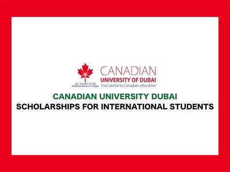 Canadian University Dubai Scholarships 2023