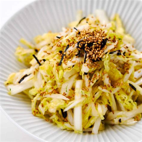 Nutty Napa Cabbage and Konbu Salad - Marc's Recipes