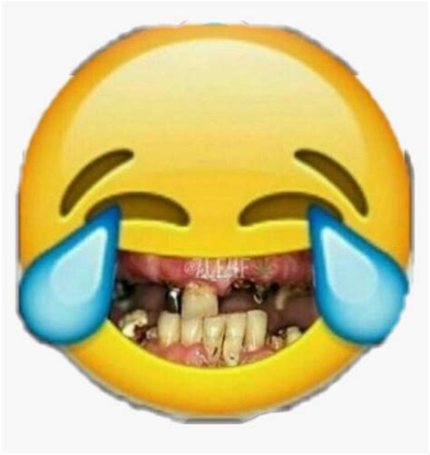 Funny Teeth Png - Laughing Emoji With Bad Teeth, Transparent Png - kindpng