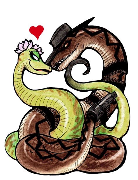 Rattlesnake Jake and Viper in love. | Kung fu panda, Panda art, King fu ...