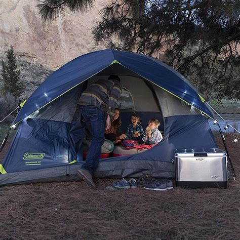 Camping Shelters 4 Person Coleman Sundome Dome Tent Blue/Gray Screen ...