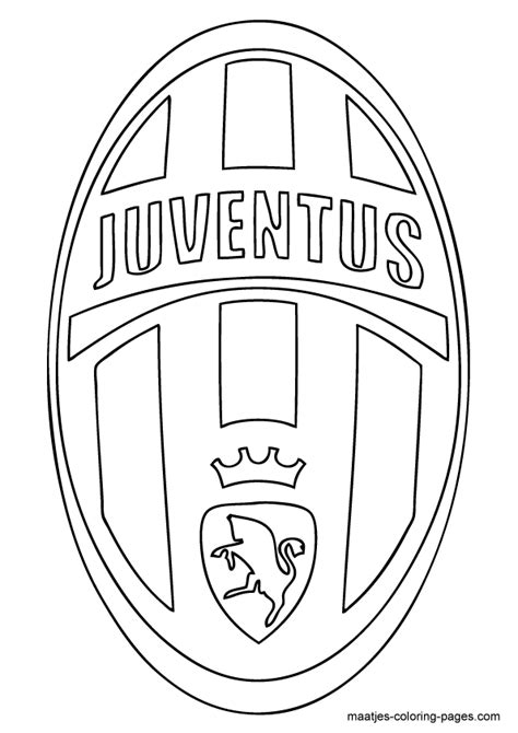 Juventus soccer club logo coloring page