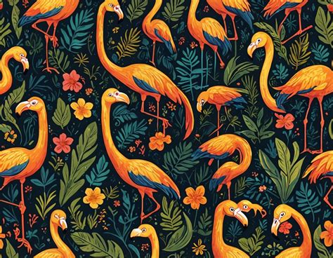 orange flamingo wallpaper - AI Generated Artwork - NightCafe Creator