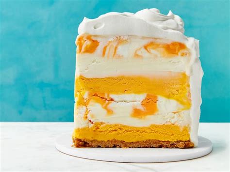 Mango-Orange-Vanilla Ice Cream Cake Recipe | Food Network Kitchen | Food Network