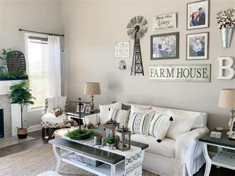 Farmhouse Living Room with White Couch - Soul & Lane