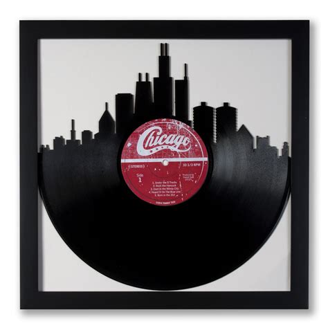 Upcycled Chicago Skyline Vinyl