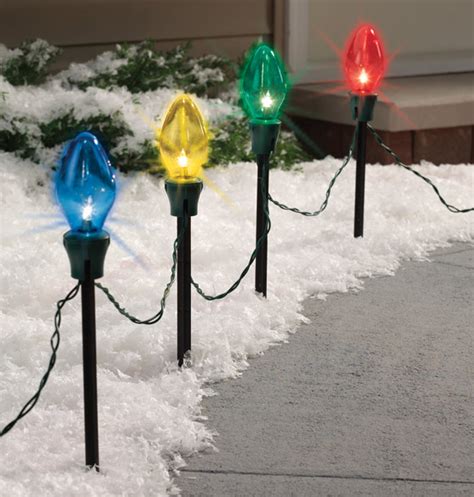 Christmas Path Lights - Christmas Light Stakes - Miles Kimball