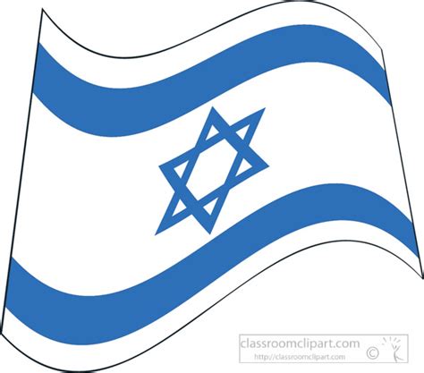 World Flags Clipart - israel-flag-wave-clipart - Classroom Clipart