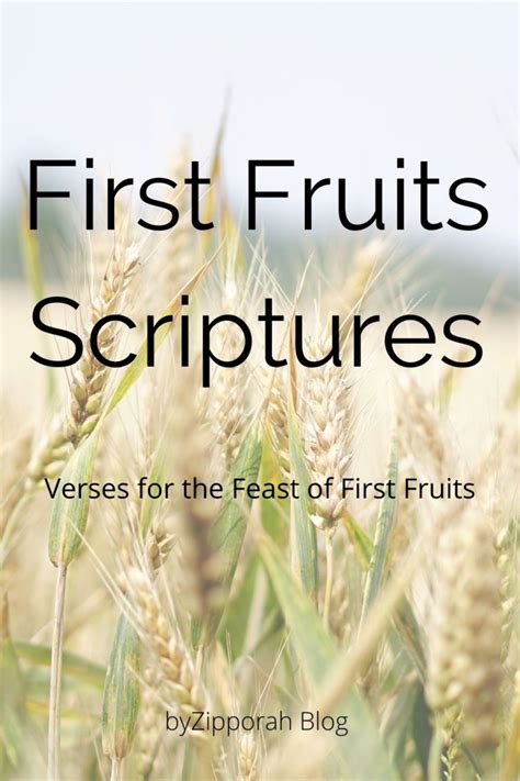 Scripture Reading for the Feast of First Fruits – ByZipporah