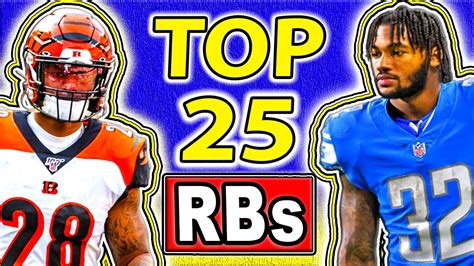 TOP 25 Running Back Rankings Fantasy Football 2021 - YouTube