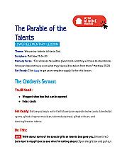 Parable of the Talents Group Activity | Children's Sermons from Sermon...