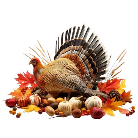 Happy Thanksgiving Day With Turkey Food And Spikes, Turkey Dinner, Turkey Food, Thanksgiving ...