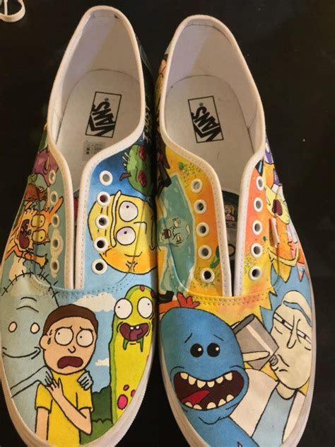 My Girlfriend Painted Me a Pair of Rick and Morty Shoes | Rick and ...