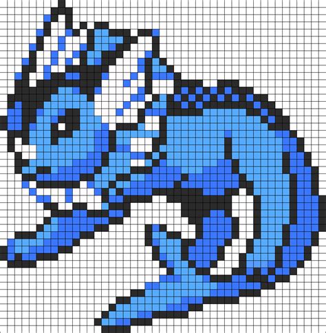 Vaporeon 134 Kandi Pattern | Pixel art pokemon, Pokemon cross stitch, Pokemon bead