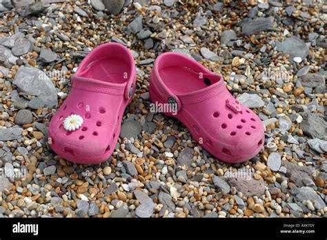 Girl's pink crocs Stock Photo - Alamy