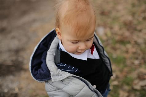 Free picture: boy, blonde hair, toddler, cute, pretty, winter, jacket, portrait, child, happy