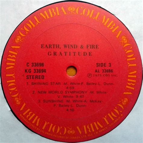 Earth, Wind & Fire – Gratitude - 1975 – Vinyl Pursuit Inc