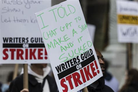 Clever picket signs from the writers strike