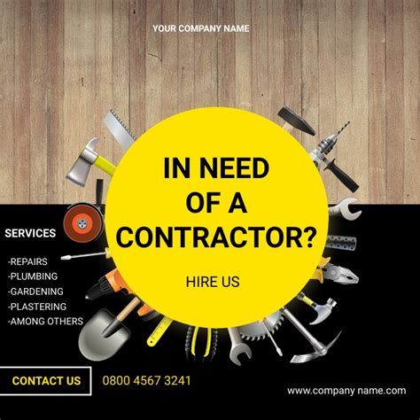 Copy of Contractor flyer | PosterMyWall