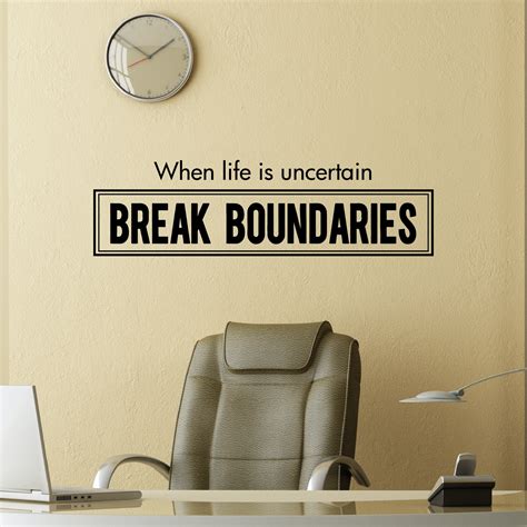 Break Boundaries Wall Quotes™ Decal | WallQuotes.com