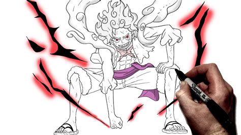 How To Draw Luffy Gear 5 (Pose) | Step By Step | One Piece - YouTube