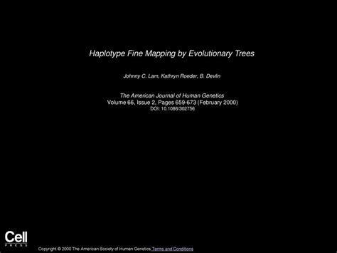 Haplotype Fine Mapping by Evolutionary Trees - ppt download