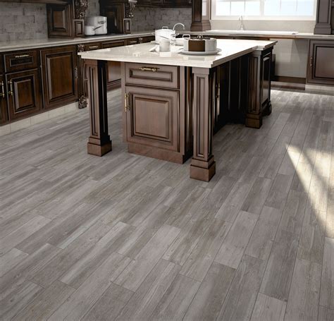 Style Selections Woods Vintage Gray 6-in x 24-in Glazed Porcelain Wood Look Floor Tile Lowes.com ...