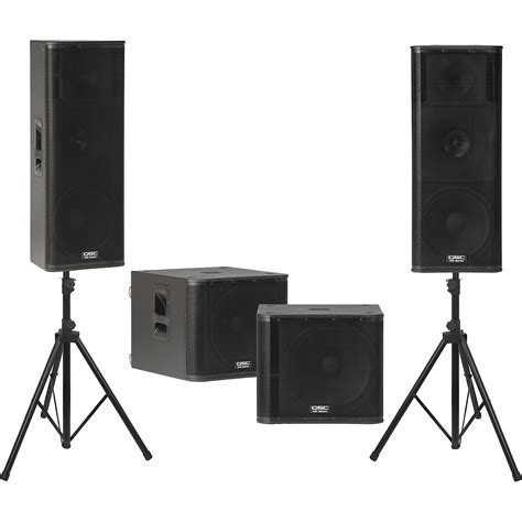 QSC KW153 / KW181 Powered Speaker Dual Sub Package | Musician's Friend