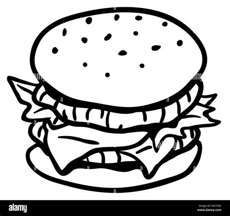 Simple Hamburger Drawing