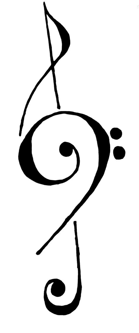 Treble Bass Clef Tattoo by neon-giraffe on DeviantArt