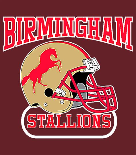 Birmingham Stallions Helmet Digital Art by Hue Au Ho - Pixels