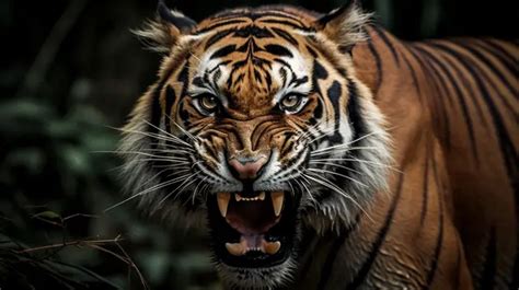 An Angry Tiger S Mouth Is Open Background, Scary Tiger Picture, Animal, Wildlife Background ...