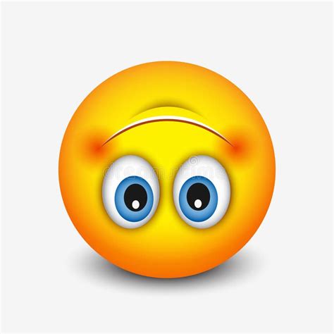 Emoticon al revés lindo de la cara, emoji - vector el ejemplo stock de ...