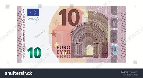 10 Euro Banknote Europen Bill Cash Stock Vector (Royalty Free ...