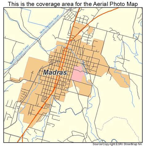 Aerial Photography Map of Madras, OR Oregon