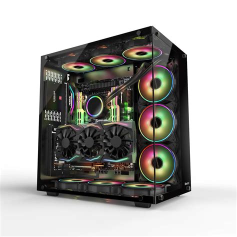 Jnp-c701 Customized Water Cooling System Black Pc Computer Gaming Case Atx With Standard ...