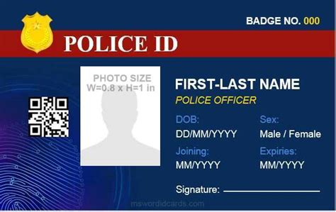 Law Enforcement Id Card Template - Cards Design Templates