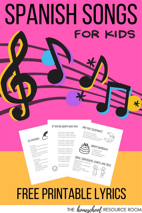 7 Easy Spanish Songs to Sing - Lyrics, Videos, plus a Free Printable ...