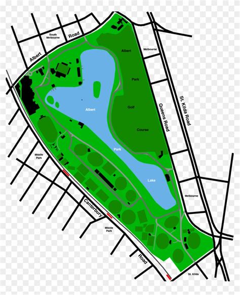 Albert Park Lake Map - Albert Park Golf Course Map, HD Png Download - 1214x1434(#77974) - PngFind