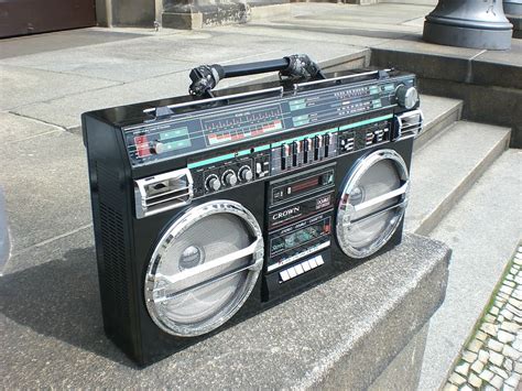 negro, gris, al aire libre, Ghettoblaster, Boombox, Old School, grabadora de radio, analógica ...