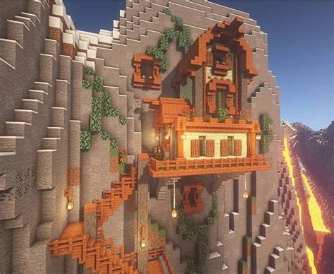 House in a mountain = best house : Minecraft in 2020 | Cute minecraft houses, Minecraft ...