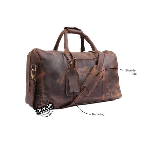 Genuine Leather Carry On Duffel Bag | Quvom.com