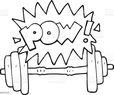 Black And White Cartoon Gym Barbell Stock Illustration - Download Image Now - Barbell, Bizarre ...