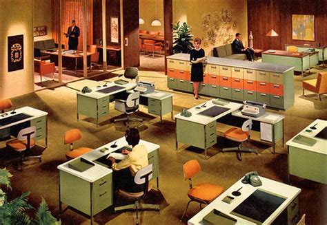 Image result for 80s office space | Mid century office, Mid century modern office, Steelcase office