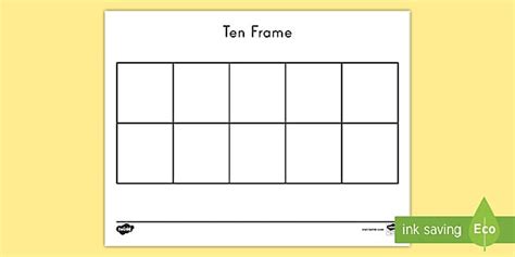 Blank Ten Frame Template - Math Teaching Resource - Twinkl