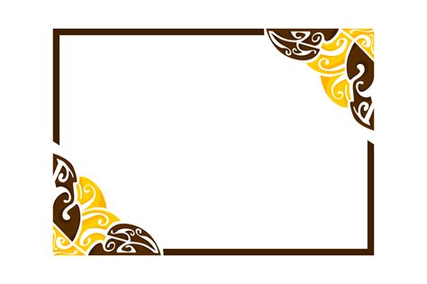 yellow and brown Blue Ornament Border Design 13078451 PNG