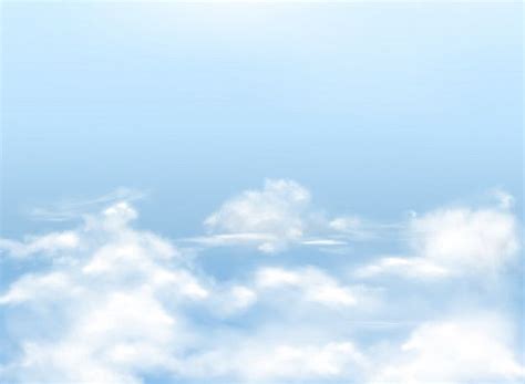 Free Vector | Light blue sky with white clouds, realistic background ...