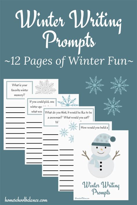 Winter Writing Prompts - Homeschool Printables for Free