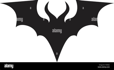 Bat wing black symbol logo Stock Vector Image & Art - Alamy