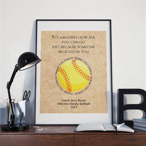 Softball Coach Gifts Personalized Coach Gifts Softball - Etsy